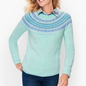 Talbots Fair Isle Yoke Sweater